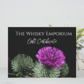 Verbluffende Schotse Thistle Cadeaubon (Staand voorkant)
