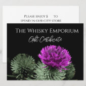 Verbluffende Schotse Thistle Cadeaubon (Voorkant / Achterkant)