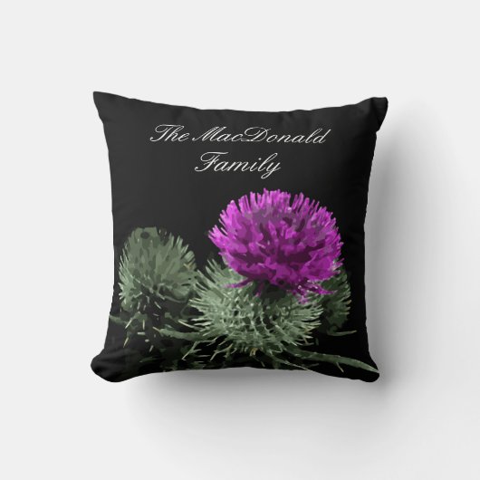 Verbluffende Schotse Thistle Family Clan Kussen (Voorkant)