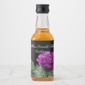 Verbluffende Schotse Thistle Family Clan Likeurfles Etiket (Voorkant)