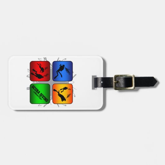 Verbluffende Scuba die stedelijke stijl duikt Bagagelabel (Voorkant horizontaal)