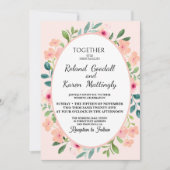 Verbluffende serie van bloemenbruiloft kaart (Voorkant)