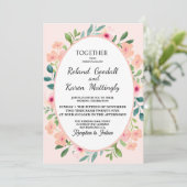 Verbluffende serie van bloemenbruiloft kaart (Staand voorkant)