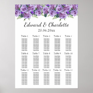 Verbluffende serie van bloemenbruiloft poster