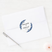 Verbluffende serie van bloemenbruiloft ronde sticker (Envelop)