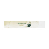 Verbluffende smaragdgroene ivoor gouden bloemen br uitnodigingen wikkel (Vlak)