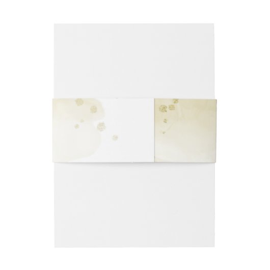 Verbluffende smaragdgroene ivoor gouden bloemen br uitnodigingen wikkel (Achterkant Voorbeeld)