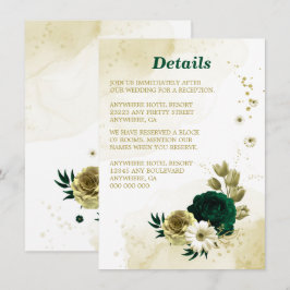 Verbluffende smaragdgroene ivoorgoudbloemen informatiekaartje