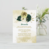 Verbluffende smaragdgroene ivoorgoudbloemen informatiekaartje (Staand voorkant)