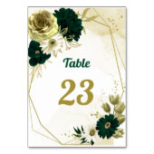 Verbluffende smaragdgroene ivoorgoudbloemen kaart (Achterkant)