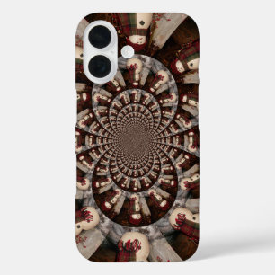 Verbluffende Sneeuwman Kaleidoscoop Ingewikkelde iPhone 16 Hoesje