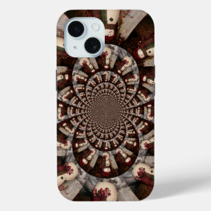 Verbluffende Sneeuwman Kaleidoscoop   Ingewikkelde iPhone 15 Case