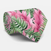 Verbluffende Stropdas met Exotic Leaves Pattern (Opgerold)