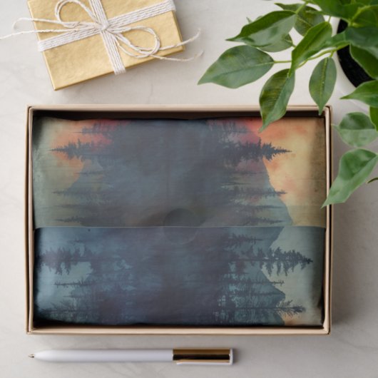 Verbluffende Sunset aquarel schilderij Tissuepapier (Geschenk)