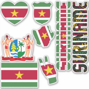 Verbluffende Surinaamsvormen Nationale Symbolen Sticker