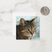 Verbluffende tabby Cat Close Artistic Portrait Notitiekaartje (Voorkant / Achterkant in situ)