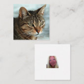 Verbluffende tabby Cat Close Artistic Portrait Notitiekaartje (Voorkant / Achterkant)