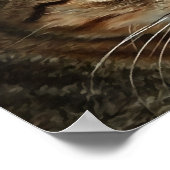 Verbluffende tabby Cat Close Artistic Portrait Poster (Hoek)