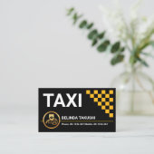 Verbluffende Taxi Check Boxes Cab Driving Visitekaartje (Staand voorkant)