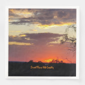 Verbluffende Texas Sunset Papier Servet Party Supp (Voorkant)