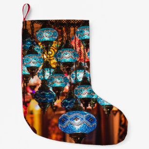 Verbluffende traditionele handgemaakte turkse lamp kleine kerstsok