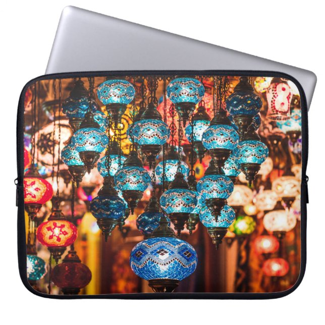 Verbluffende traditionele handgemaakte turkse lamp laptop sleeve (Voorkant)