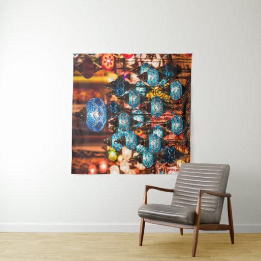 Verbluffende traditionele handgemaakte turkse lamp wandkleed (In Situ (horizontaal))