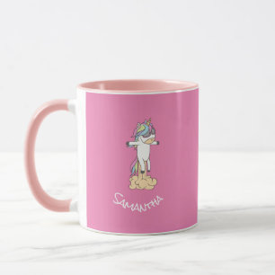 Verbluffende Trendy Unicorn Party roze Mok