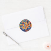 Verbluffende tropische frangipanis ronde sticker (Envelop)