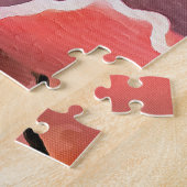 Verbluffende tuinroze roze tinten realistische kun legpuzzel (Zijkant)