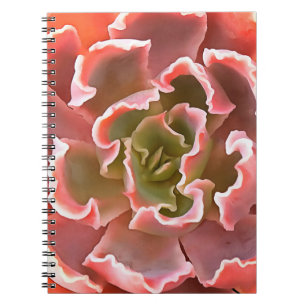 Verbluffende tuinroze roze tinten realistische kun notitieboek