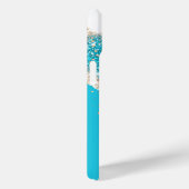 Verbluffende turquoise blauwe glinsterende telefoo Case-Mate iPhone case (Achterkant / Rechts)