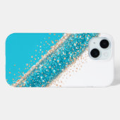 Verbluffende turquoise blauwe glinsterende telefoo Case-Mate iPhone case (Achterkant (horizontaal))