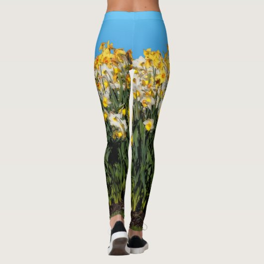 Verbluffende tweetone gifstoffen fotografie leggings (Achterkant)