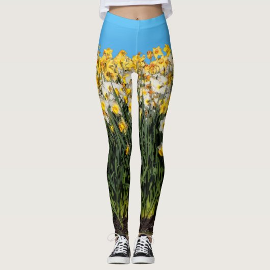 Verbluffende tweetone gifstoffen fotografie leggings (Voorkant)