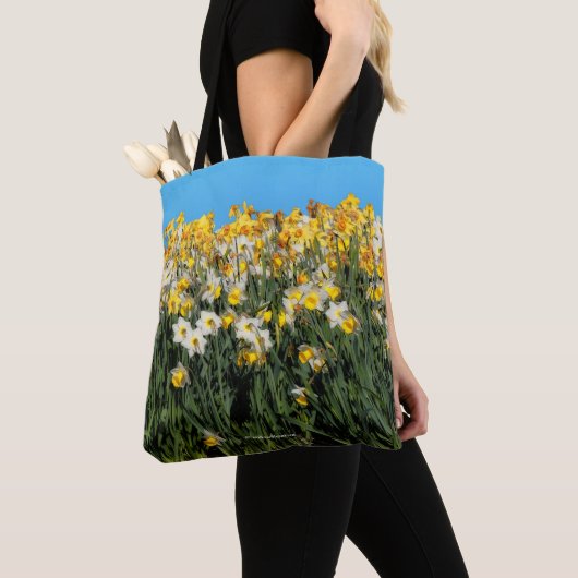 Verbluffende tweetone gifstoffen fotografie tote bag (Dichtbij)