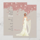 Verbluffende uitnodiging voor een bridal (Voorkant / Achterkant)