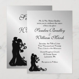 Verbluffende uitnodiging voor een zilveren bruilof