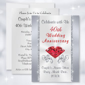 Verbluffende uitnodigingen voor het 40-jarig huwel