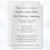 Verbluffende uitnodigingen voor het 40-jarig huwel