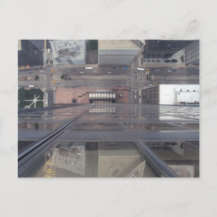 Verbluffende Uitzicht Willis Tower die naar benede Briefkaart