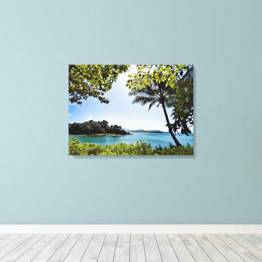 Verbluffende Uitzichten uitgestrekte canvasprint Canvas Afdruk (Insitu (Houten vloer))