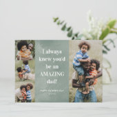 Verbluffende Vaderdag voor pap fotocollage Kaart (Staand voorkant)