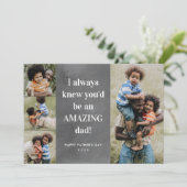 Verbluffende Vaderdag voor pap fotocollage Kaart (Staand voorkant)