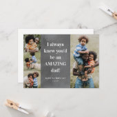 Verbluffende Vaderdag voor pap fotocollage Kaart (Voorkant / Achterkant in situ)