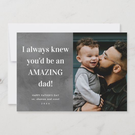 Verbluffende Vaderdag voor vaders foto Kaart (Voorkant)