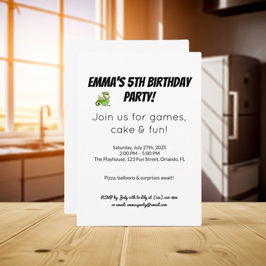 Verbluffende verjaardagsuitnodigingen: Ontwerp sne Kaart