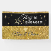 Verbluffende verlovingsfeest persoonlijke banner (Horizontaal)