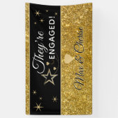 Verbluffende verlovingsfeest persoonlijke banner (Verticaal)