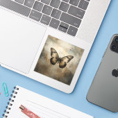 verbluffende verzameling vlinder schilderijen sticker (Laptop met iPhone)